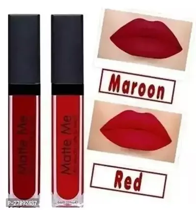 Red And Maroon Matte Lipstick Pack Of 2-thumb0