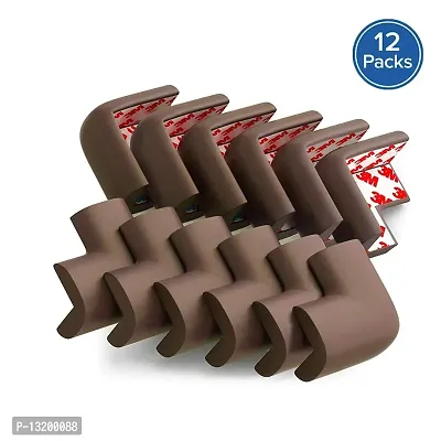 12 pcs Brown Baby safety proofing Corner  edge guard protector for furniture I Used on sharp edges of furniture, glass, wall