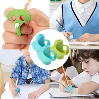 6 pcs multicolored Ultra Soft Silcon Pencil Grip for Kids Handwriting for Pen Gripper Kids Pen Writing Assistant Holders pack of 6-thumb3