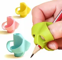 6 pcs multicolored Ultra Soft Silcon Pencil Grip for Kids Handwriting for Pen Gripper Kids Pen Writing Assistant Holders pack of 6-thumb2