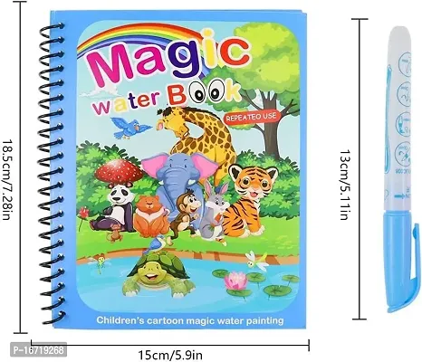 Magic Water Drawing Book Water Painting Coloring Book with Magic Pen For Kids pack of 1-thumb3