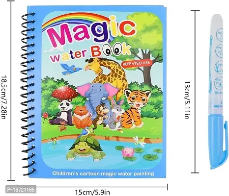 Magic Water Drawing Book Water Painting Coloring Book with Magic Pen For Kids pack of 4-thumb3