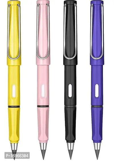 4Pcs Multicoloured Inkless Pencils Writing Pencil Portable Reusable Erasable Pencil, Unlimited Writing Reusable Erasable for Student Artist Drawing, Kids Gifts.