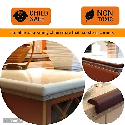 1 pcs Brown Corner  edge guard protector 2 metre strip for Baby safety proofing I Used on glass  Wooden Furniture, wall-thumb5