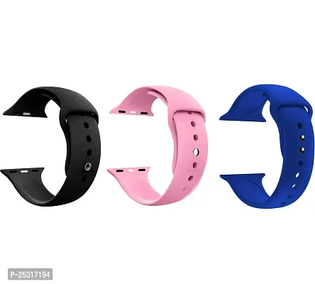 Smart Watch Strap Belt for Ultra Watch 49 mm, Series 8 / 7 45 mm, Series 6 / 5 / 4 44 mm, Series 3 / 2 / 1 42 mm, T800 Ultra, Watch 8 Ultra, i8 Pro Max, W26, T800.(black,pink,royal blue)