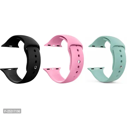 Smart Watch Strap Belt for Ultra Watch 49 mm, Series 8 / 7 45 mm, Series 6 / 5 / 4 44 mm, Series 3 / 2 / 1 42 mm, T800 Ultra, Watch 8 Ultra, i8 Pro Max, W26, T800.(black,pink.sky blue)