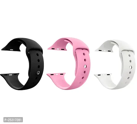 Smart Watch Strap Belt for Ultra Watch 49 mm, Series 8 / 7 45 mm, Series 6 / 5 / 4 44 mm, Series 3 / 2 / 1 42 mm, T800 Ultra, Watch 8 Ultra, i8 Pro Max, W26, T800.(black,pink,white)