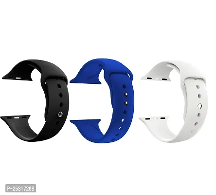Smart Watch Strap Belt for Ultra Watch 49 mm, Series 8 / 7 45 mm, Series 6 / 5 / 4 44 mm, Series 3 / 2 / 1 42 mm, T800 Ultra, Watch 8 Ultra, i8 Pro Max, W26, T800.(black,royal blue white)
