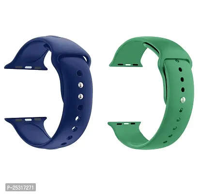 Smart Watch Strap Belt for Ultra Watch 49 mm, Series 8 / 7 45 mm, Series 6 / 5 / 4 44 mm, Series 3 / 2 / 1 42 mm, T800 Ultra, Watch 8 Ultra, i8 Pro Max, W26, T800.(dark blue,green)-thumb0