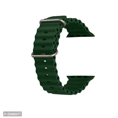 Ocean Smart Watch Strap Belt for Ultra Watch 49 mm, Series 8 / 7 45 mm, Series 6 / 5 / 4 44 mm, Series 3  42 mm, T800 Ultra, Watch 8 Ultra, i8 Pro Max, W26, T800. Smart Watch Strap(green)-thumb0