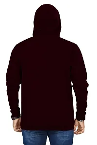 Great Choice Men's Cotton Blend Long Sleeve Hoodie Sweatshirt (Maroon); Size: XX-Large - AM-01-thumb3