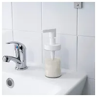 SHREYANSH SMART CARE TACKAN Soap Dispenser, White (Glass) 903.223.03, 8 oz, Glass-thumb1