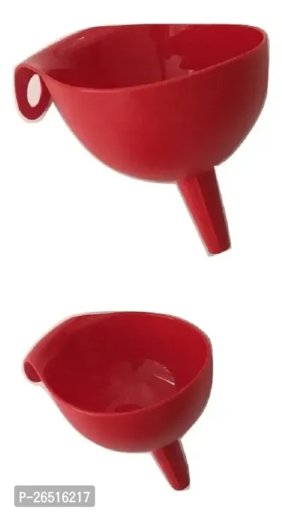 Ikea Kitchen Wide Mouth Funnels (Set of 2) (Red)