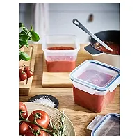 Ikea TSSP Food container with lid, square/plastic1.4 l (47 oz)-thumb2