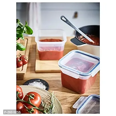 Ikea TSSP Food container with lid, square/plastic1.4 l (47 oz)-thumb3