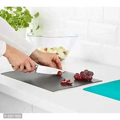 FINFORDELA Bendable Chopping Board, 28x36 cm (Dark Turquoise and Grey)-thumb3