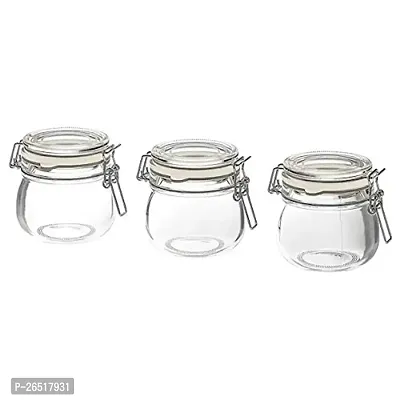 Ikea Glass Jar Set- 130 ml, 3 Pieces, Transparent