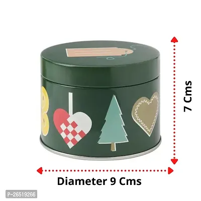 Ikea Tin with lid, Christmas pattern , size Height: 6.5 cm Diameter: 8.5 cm,multicolor(1 Unit)-thumb4