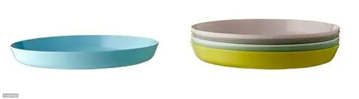 Ikea Plastic Plate - Pack of 12, Multicolour-thumb3