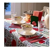 Uppfylld Vinterfint Paper napkin, stripe pattern red, 38x38 cm (15x15 )-thumb1