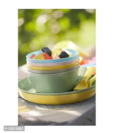 Ikea Plastic Plate (Mixed Colours) - Set of 6-thumb2