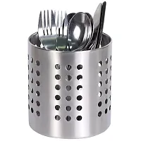 Ikea Stainless Steel Round Ordning Cutlery Caddy (Multicolour, 4 3/4 Inch)-thumb1