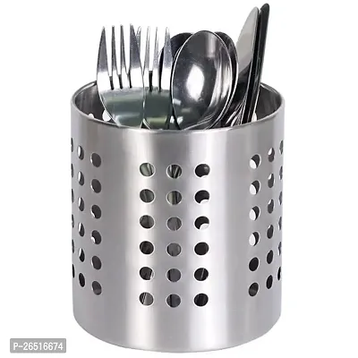 Ikea Stainless Steel Round Ordning Cutlery Caddy (Multicolour, 4 3/4 Inch)-thumb2