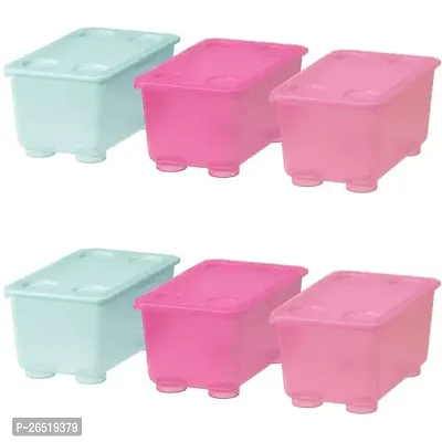 Ikea Polyethylene plastic Storage containers | Set of 2 6pcs, Pink, Blue-thumb2