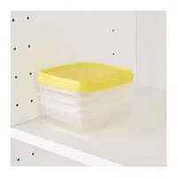 Ikea Plastic Containers - 20 oz, 3 Piece, Yellow-thumb1