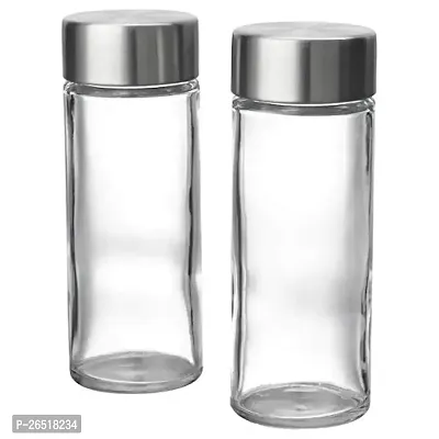 Ikea 5987ik Glass Spice Jars - 10 cl, 2 Pieces (Silver)