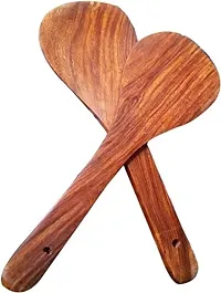 Handmade Wooden Serving and Cooking Spoon Kitchen Utensil Set of 2-thumb1