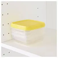 Ikea Plastic Containers - 20 oz, 3 Piece, Yellow-thumb2