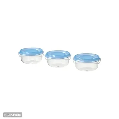 Ikea Food container made of Polypropylene plastic,size Height: 4cm Diameter: 7cm volume 70 ml transparent/blue (Pack of 3)