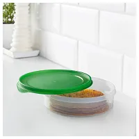 Ikea VANDRING Hare Food Container, Green Round, Plastic, 1.0 l (34 oz)-thumb2