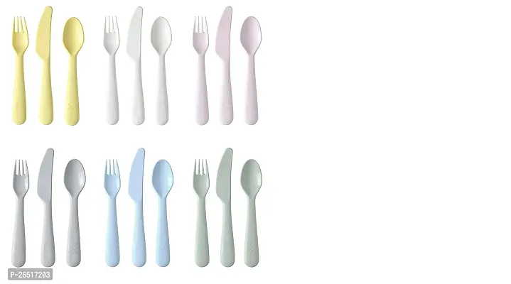 Ikea Kalas 18-Piece BPA-Free Flatware Set, Multicolored