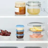 Ikea Food container made of Polypropylene plastic,size Height: 4cm Diameter: 7cm volume 70 ml transparent/blue (Pack of 3)-thumb2