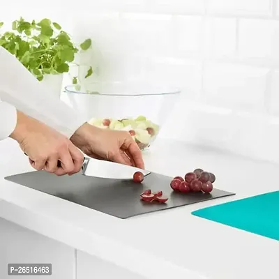 Ikea KALAS Bendable Chopping Board, Dark Grey, Dark Turquoise, 28x36 cm (11x14) - Polypropylene-thumb2