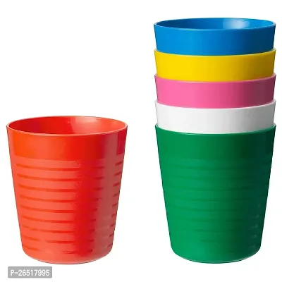 Ikea Plastic Polypropylene Mug - 6 Pieces, Multicolour, 230 milliliter