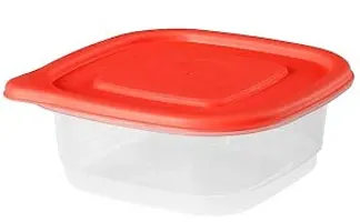 DRAKFISK Food Container, Transparent, red, 230 ml (8 oz)(Pack of 5)-thumb4