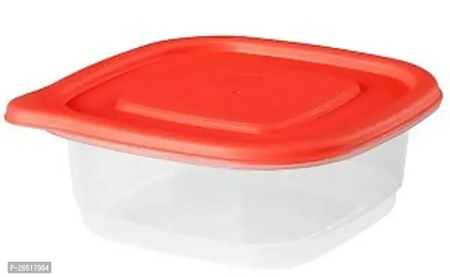 DRAKFISK Food Container, Transparent, red, 230 ml (8 oz)(Pack of 5)-thumb5