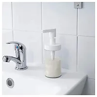 Ikea Glass Soap Dispenser, 17 cm (6 ?)/250 ml 8 oz, White (Pack of 2) with Free one White wascloth (30 * 30), Glass-thumb3