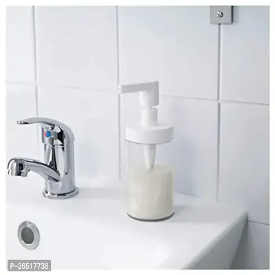 Ikea Glass Soap Dispenser, 17 cm (6 ?)/250 ml 8 oz, White (Pack of 2) with Free one White wascloth (30 * 30), Glass-thumb4