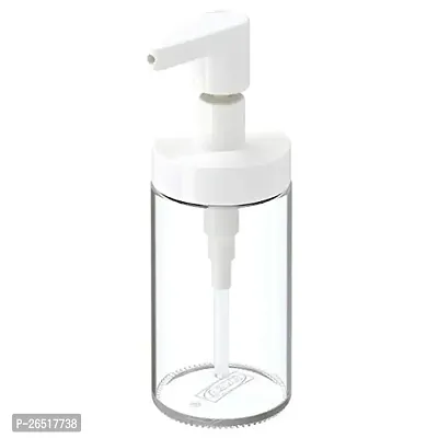 Ikea Glass Soap Dispenser, 17 cm (6 ?)/250 ml 8 oz, White (Pack of 2) with Free one White wascloth (30 * 30), Glass-thumb2