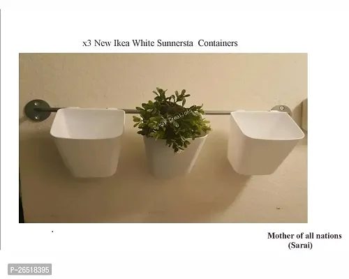 Ikea NEW SUNNERSTA Container, white, Set of 3-thumb2