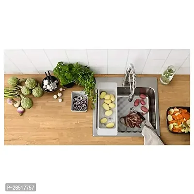 Ikea GRUNDVATTNET Colander, Kitchen Sink Dish Drainer and Fruits, Vegetables Strainer and Storage Organizer,Grey-thumb4