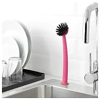 Ikea Dish-Washing Brush, Pink,Polypropylene Plastic Polyester Synthetic Rubber(Length : 29cm)-thumb2