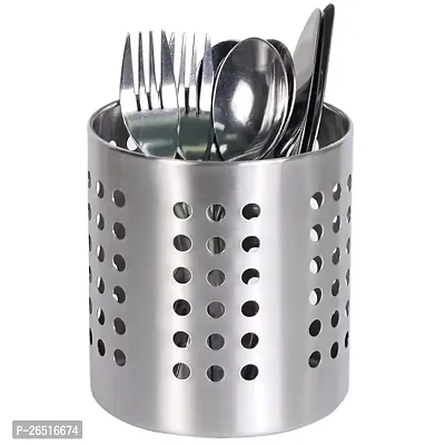 Ikea Stainless Steel Round Ordning Cutlery Caddy (Multicolour, 4 3/4 Inch)-thumb0