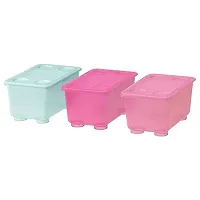 Ikea Polyethylene plastic Storage containers | Set of 2 6pcs, Pink, Blue-thumb2