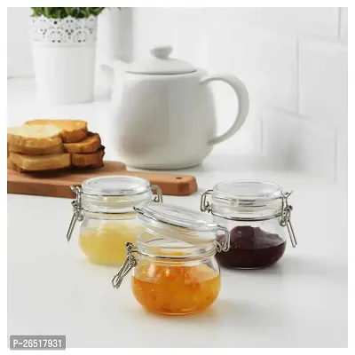 Ikea Glass Jar Set- 130 ml, 3 Pieces, Transparent-thumb2