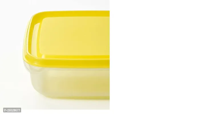 Ikea PRUTA Food Container, Transparent/Yellow0.6 l (20 Oz) ( Pack of 3 )-thumb2